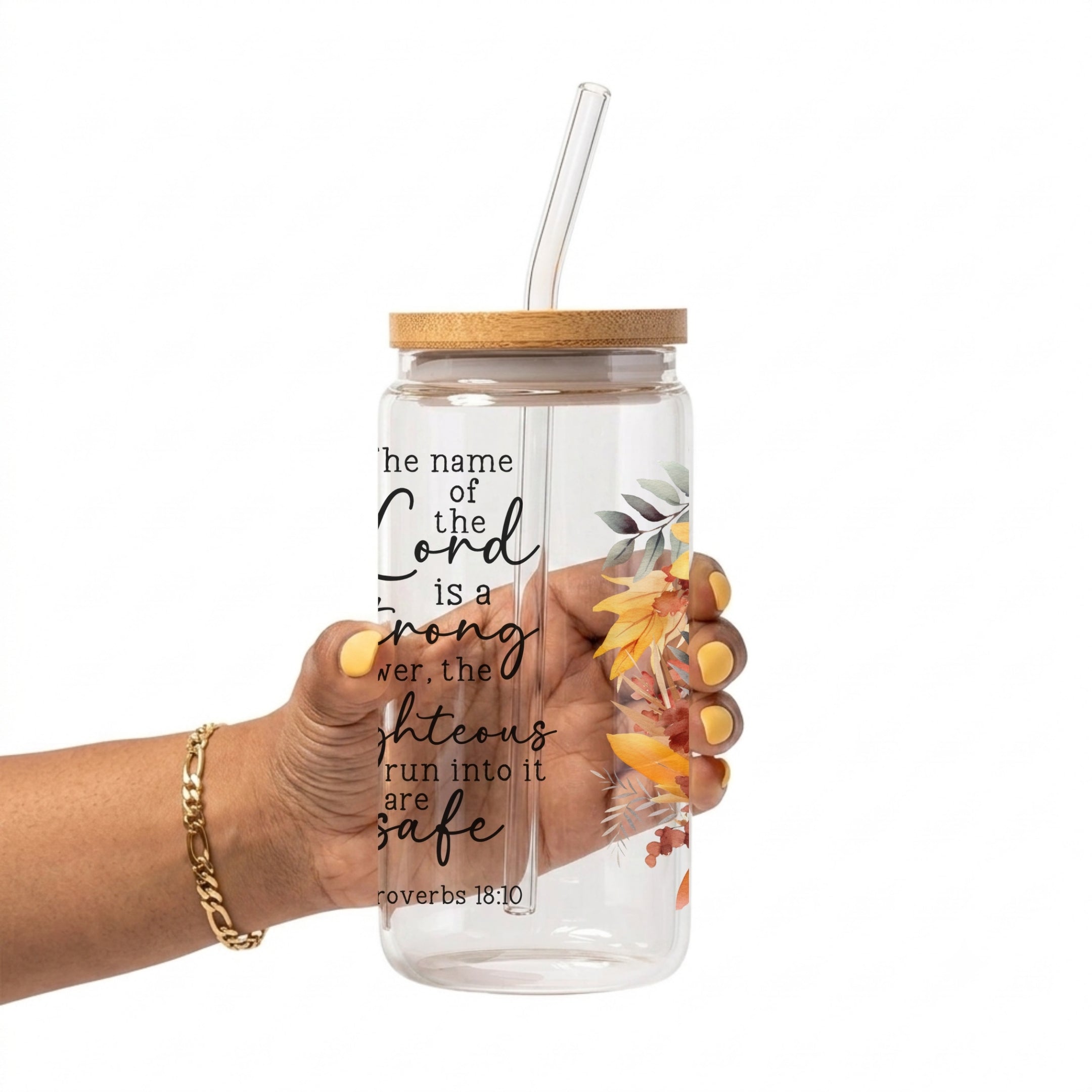 Bible Verse Scripture Cup, Mug & Tumbler with Lid & Straw – Floral Christian Gift for Her