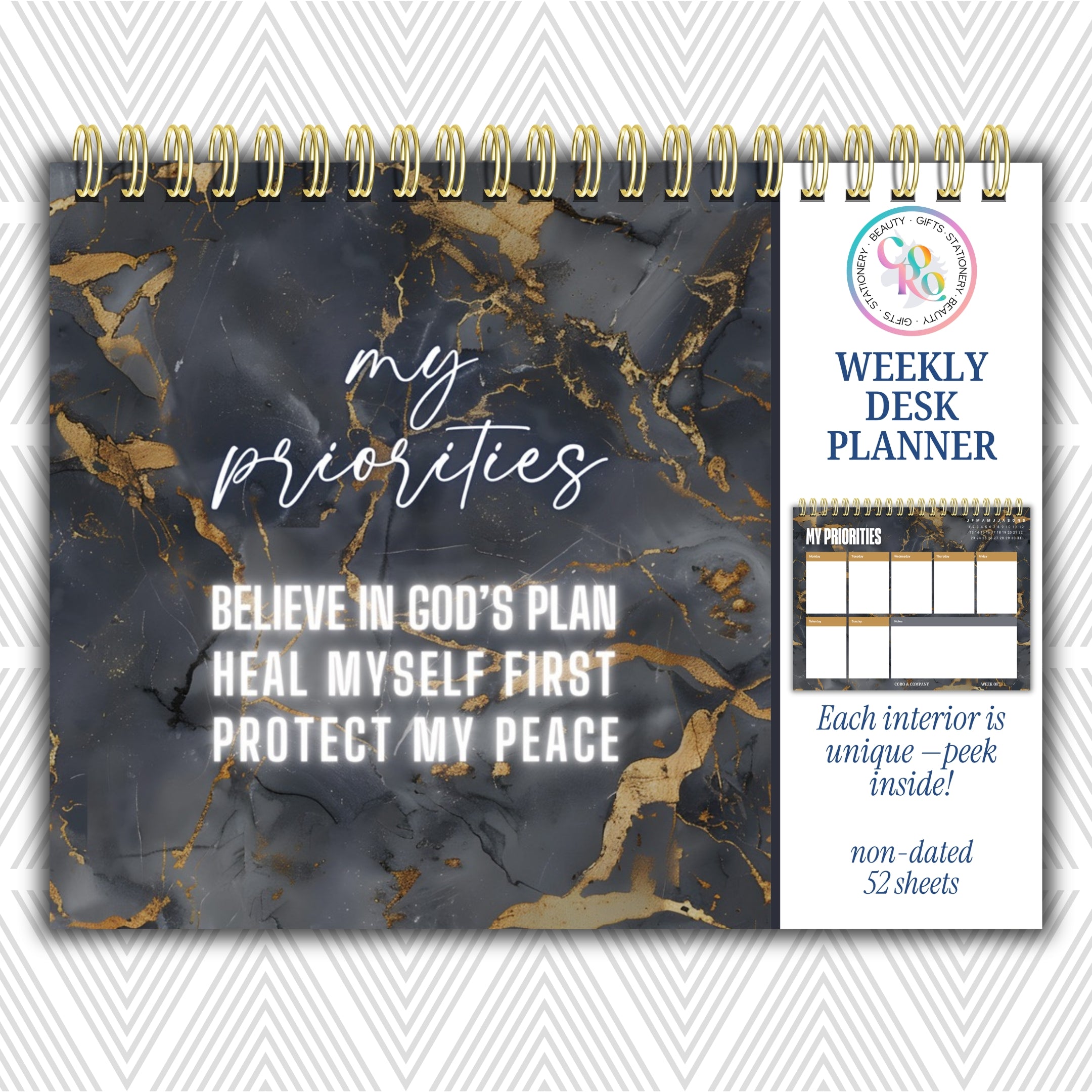 Weekly Desk Planner • 8.5 x 11"