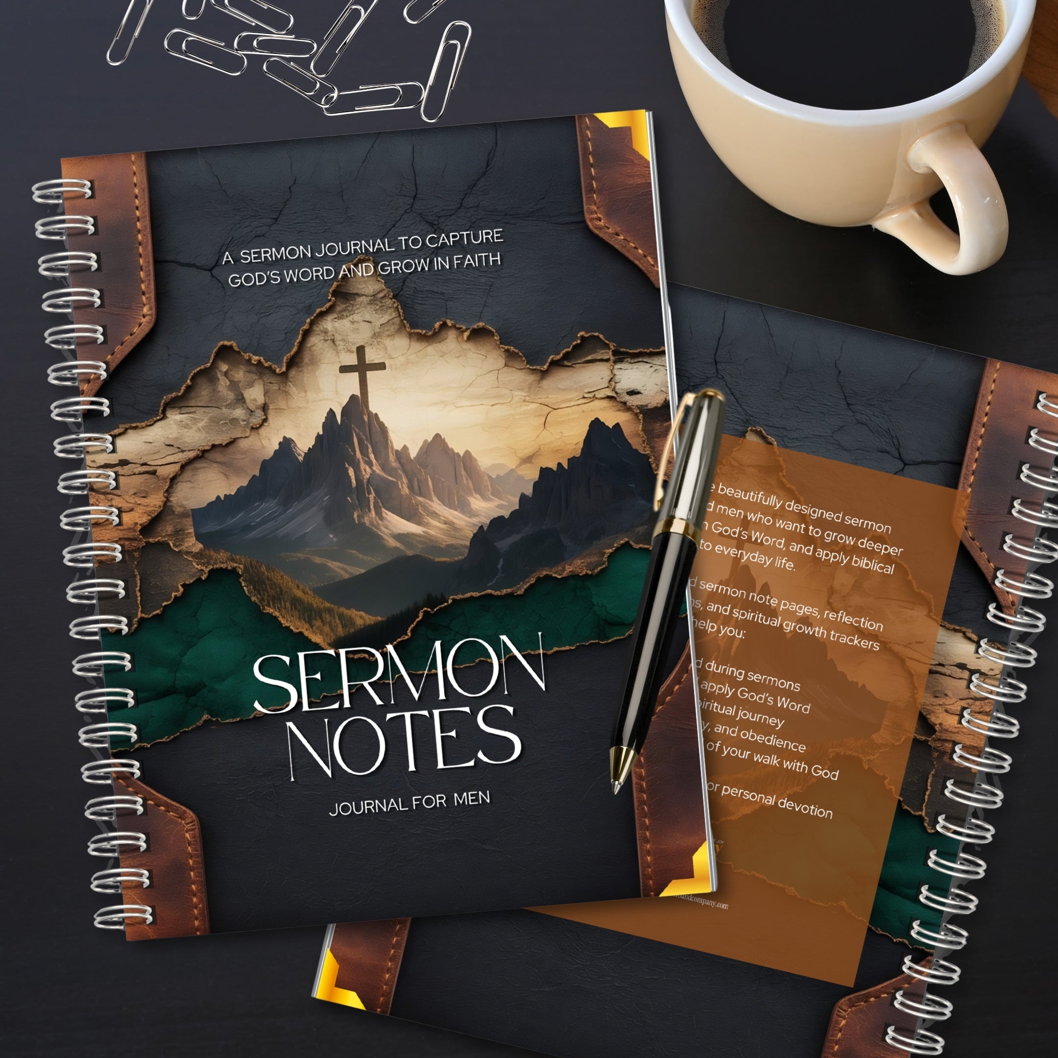 Anchored Notes Sermon Journal for Men | 6x9"
