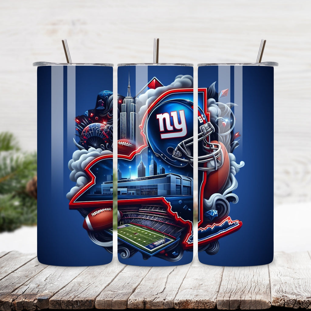 New York Giants Home Turf 20oz Stainless Steel Tumbler with Lid and Straw – New Jersey Skyline & MetLife Stadium