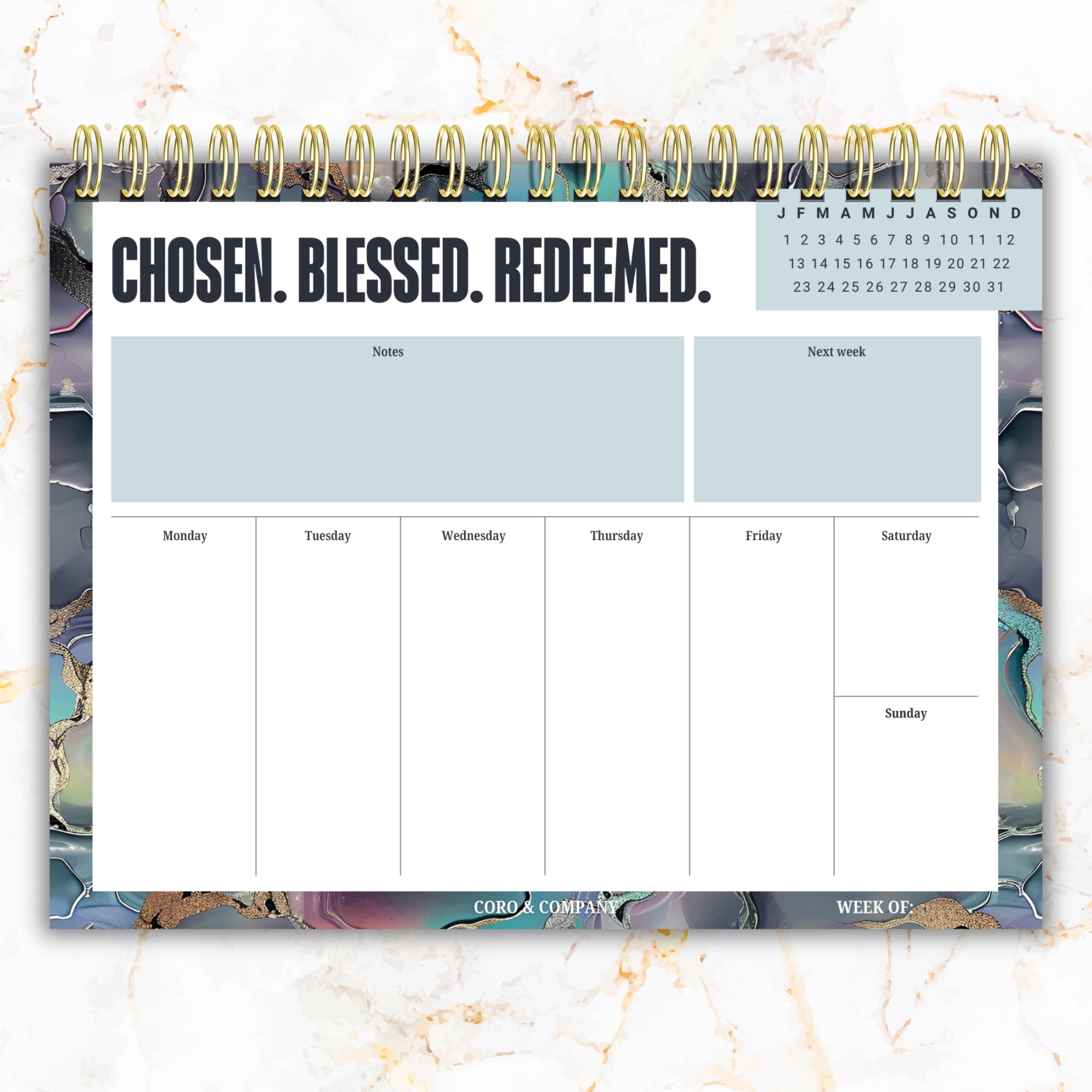 Weekly Desk Planner • 8.5 x 11" Weekly Planner