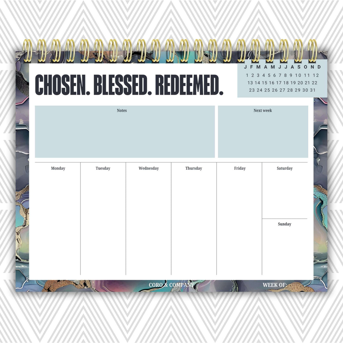 Weekly Desk Planner • 8.5 x 11" - CoRo & Company
