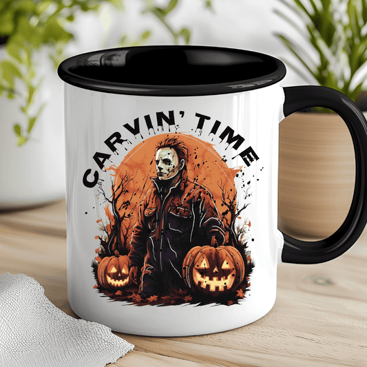 Carvin' Time Coffee Mug • 12 oz Ceramic • Drinkware