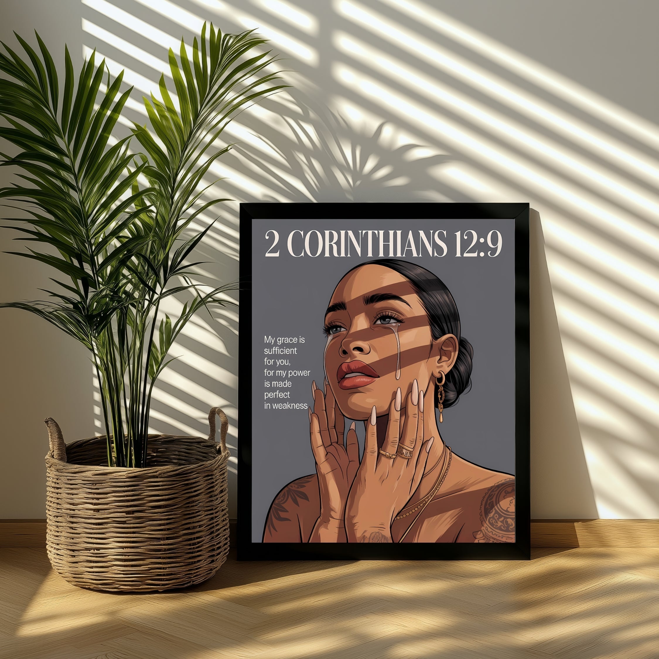 2 Corinthians 12:9 – My Grace Is Sufficient Christian Wall Art Print