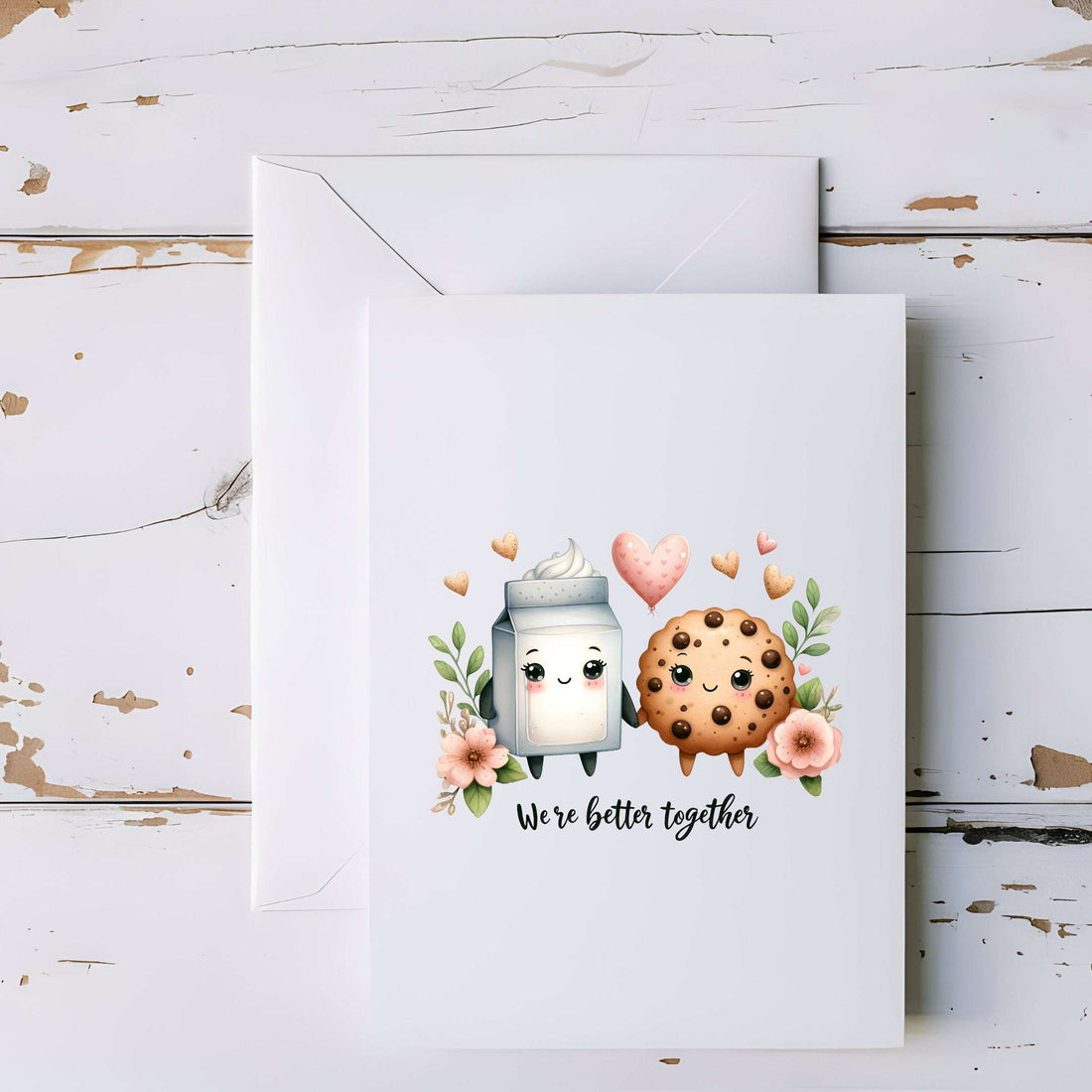 We’re Better Together Milk and Cookie Greeting Card - 5x7" - CoRo & Company