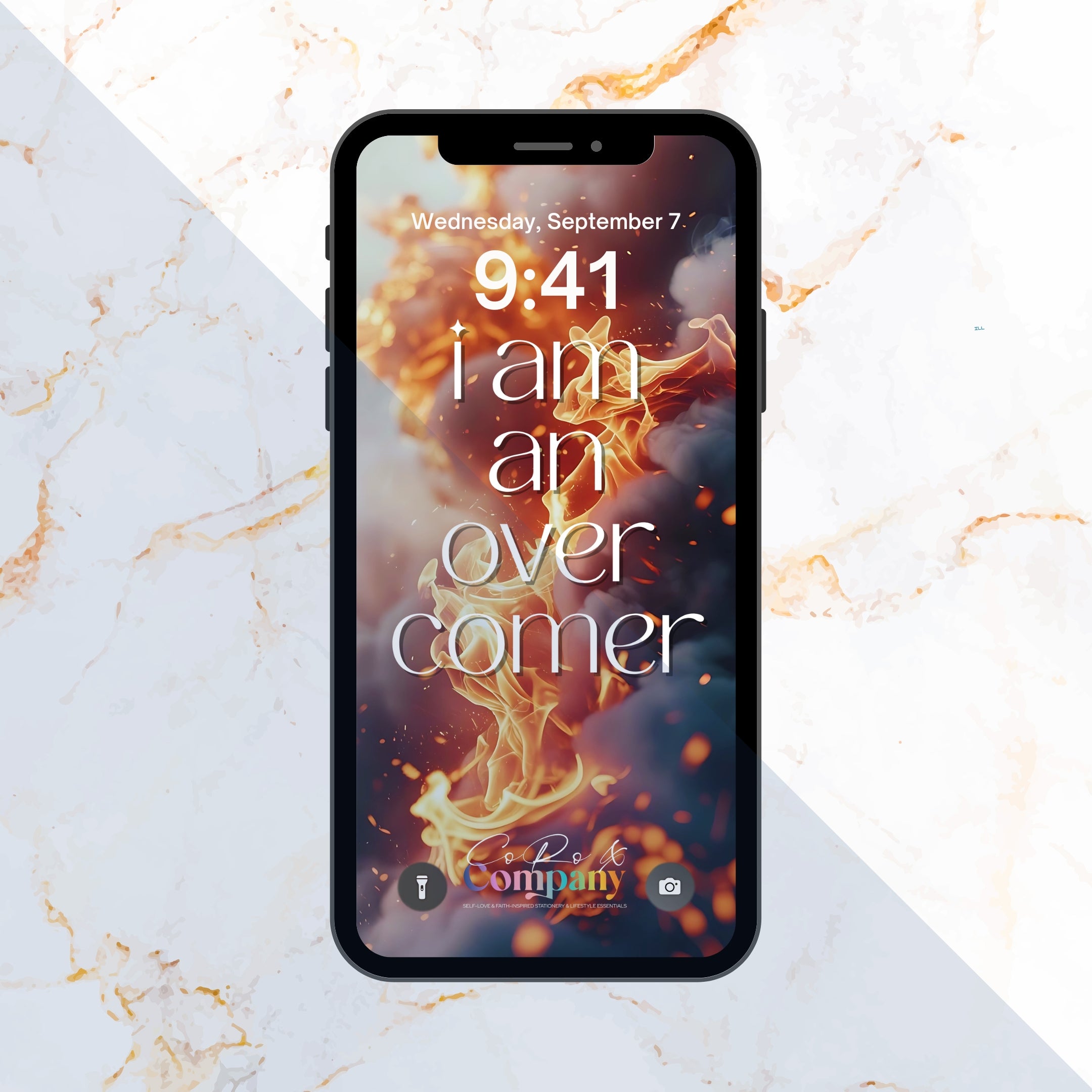 I Am an Overcomer Affirmation Phone Wallpaper Digital Goods