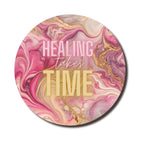 Healing Takes Time — SoulScript Circle Mouse Pad Healing Takes Time