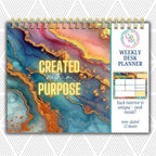 Created With A Purpose Weekly Desk Planner | Undated Self-Love Weekly Planner Created With a Purpose