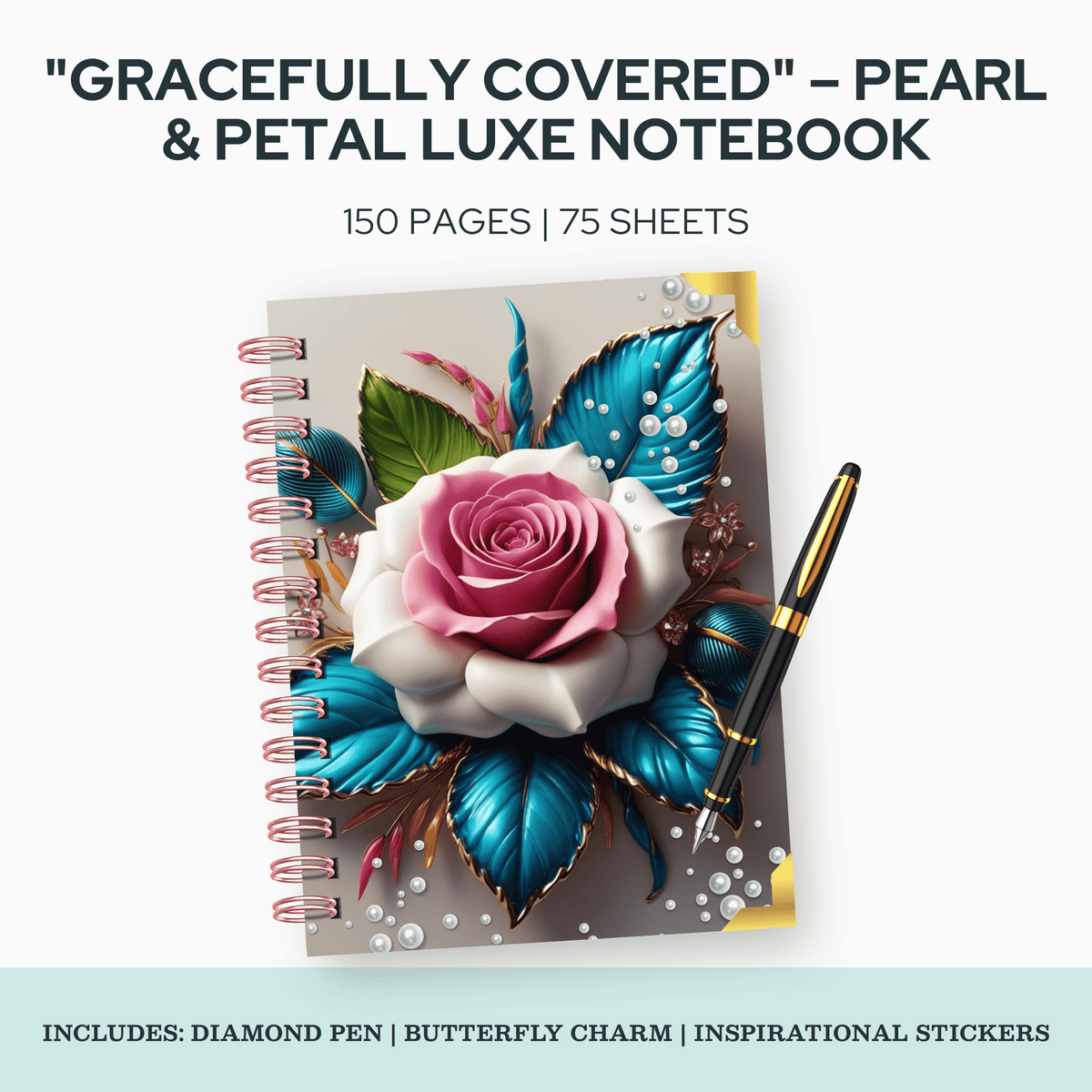 Gracefully Covered – Pearl & Petal Luxe Notebook Journal
