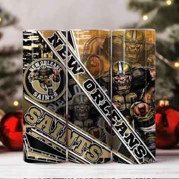 New Orleans Saints Skinny Tumbler • 20 oz Stainless Steel • Drinkware Tumbler