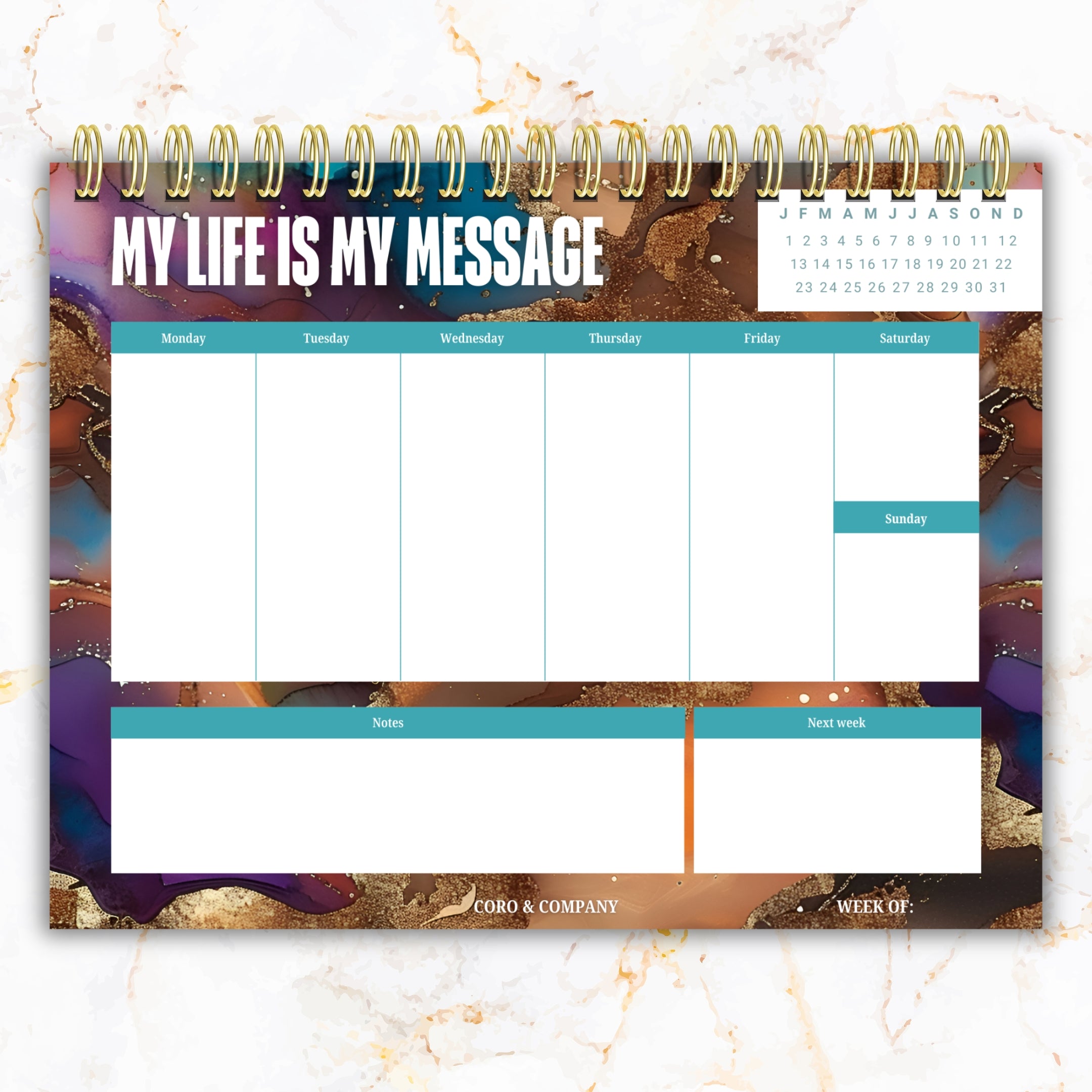 Weekly Desk Planner • 8.5 x 11" Weekly Planner