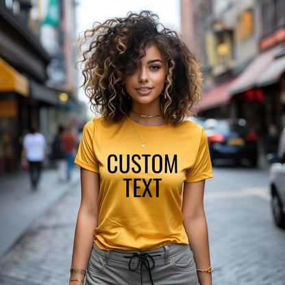 Custom Text Unisex Tee • Personalized Shirt • Crew Neck