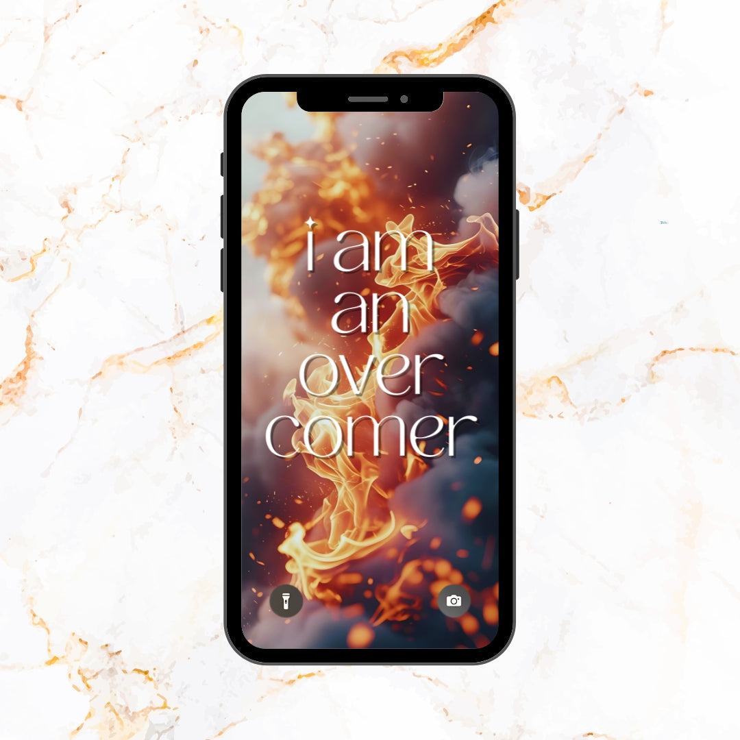 I Am an Overcomer Affirmation Phone Wallpaper