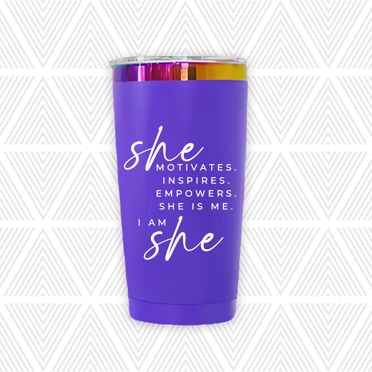She Motivates 20oz Tapered Tumbler