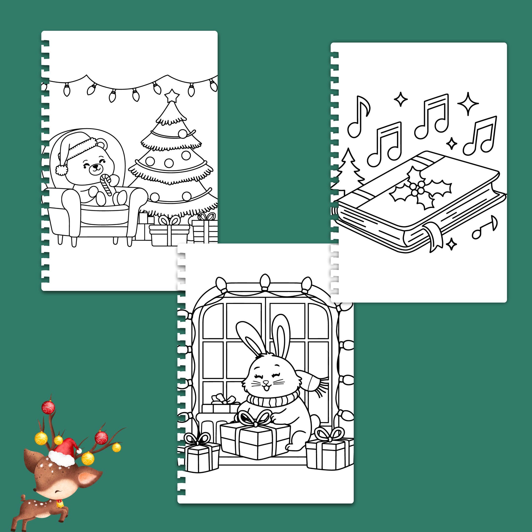 Festive Corner Christmas Coloring Book Coloring Book
