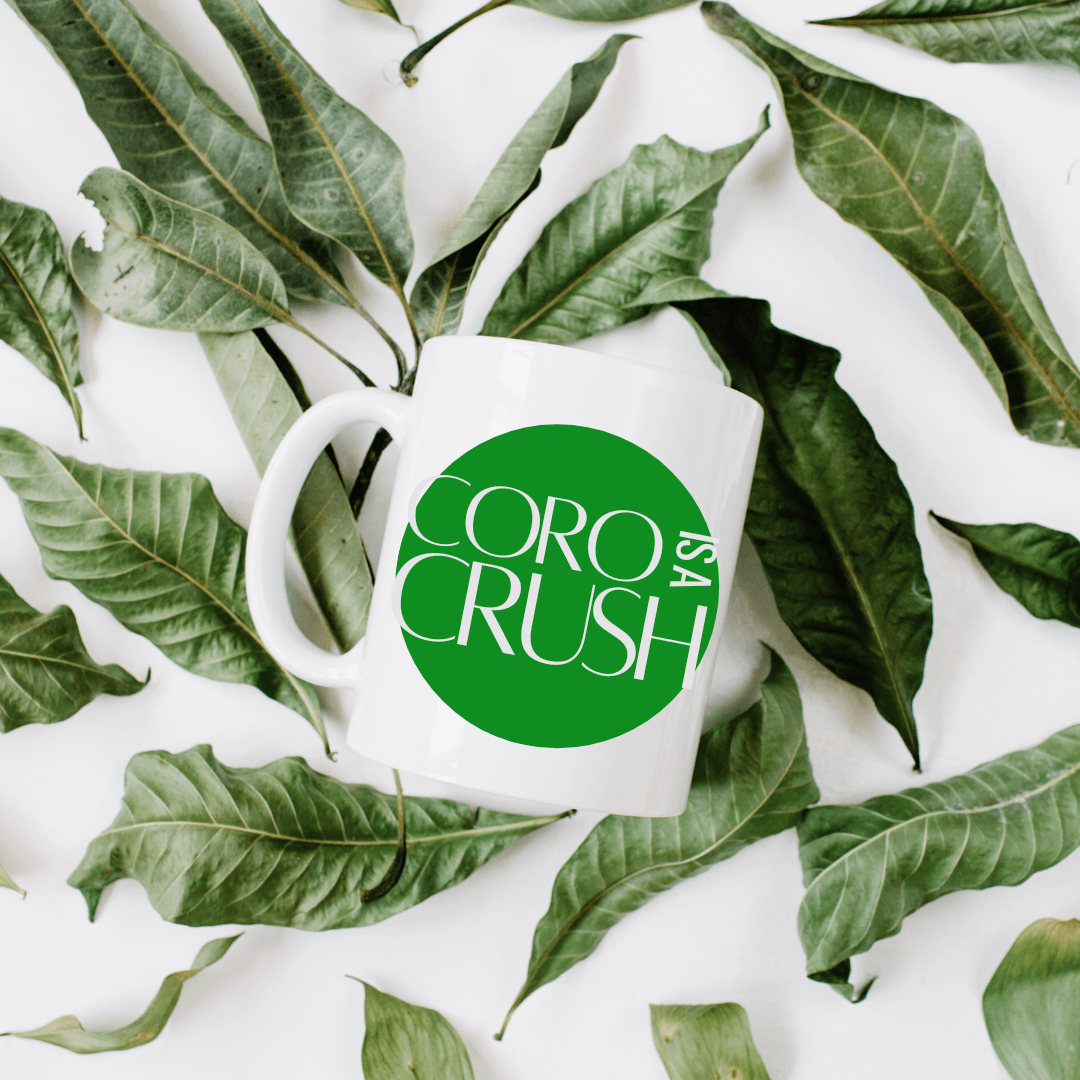 CoRo Is a Crush Podcast Coffee Mug • 12 oz Ceramic • Drinkware