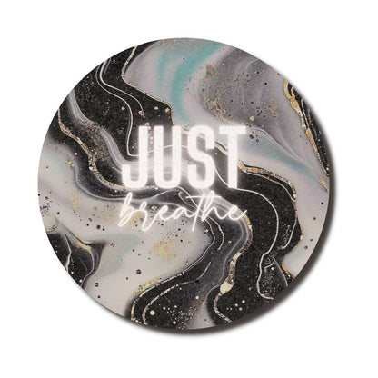 Just Breathe Round Mouse Pad