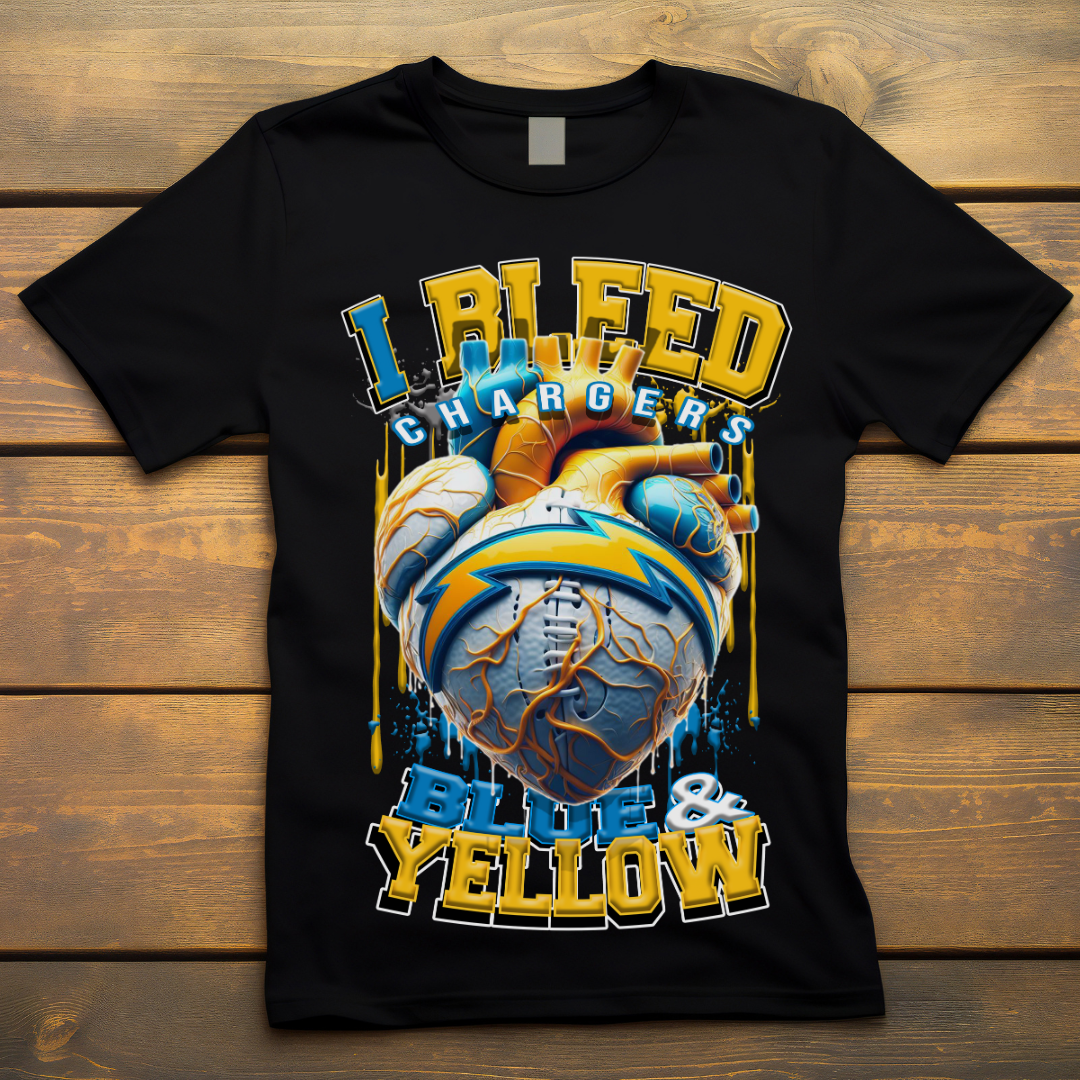 I Bleed Chargers Tee • Unisex T-Shirt T-Shirt