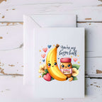 You’re My Better Half Banana and Peanut Butter Greeting Card - 5x7" - CoRo & Company