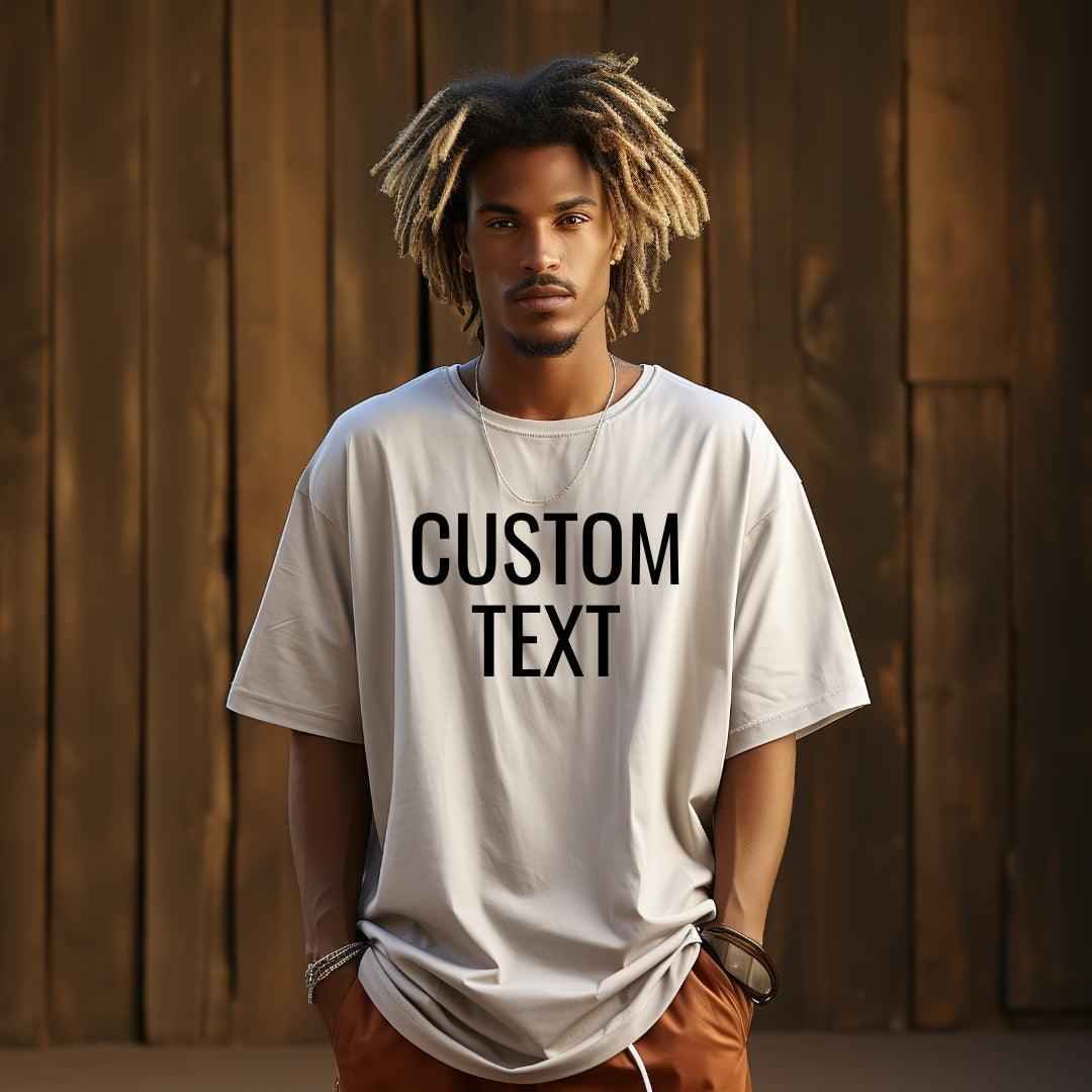 Custom Text Unisex Tee • Personalized Shirt • Crew Neck T-Shirt