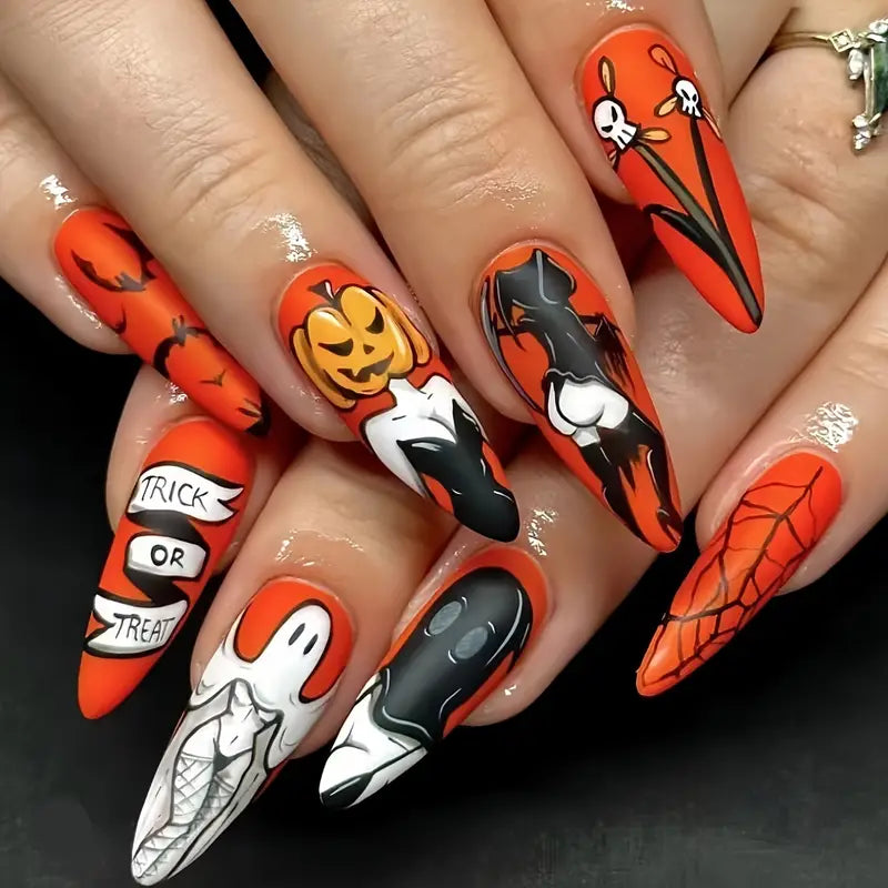 Pumpkin Haunt • Orange Nails • Press-on Nails