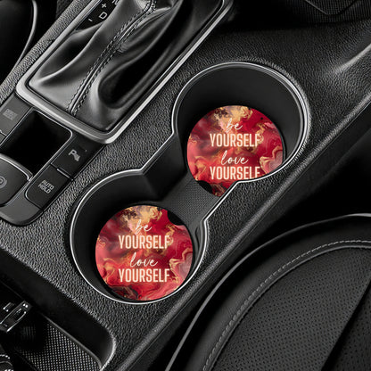 Be Yourself Love Yourself Car Coaster Set (2-Pack)