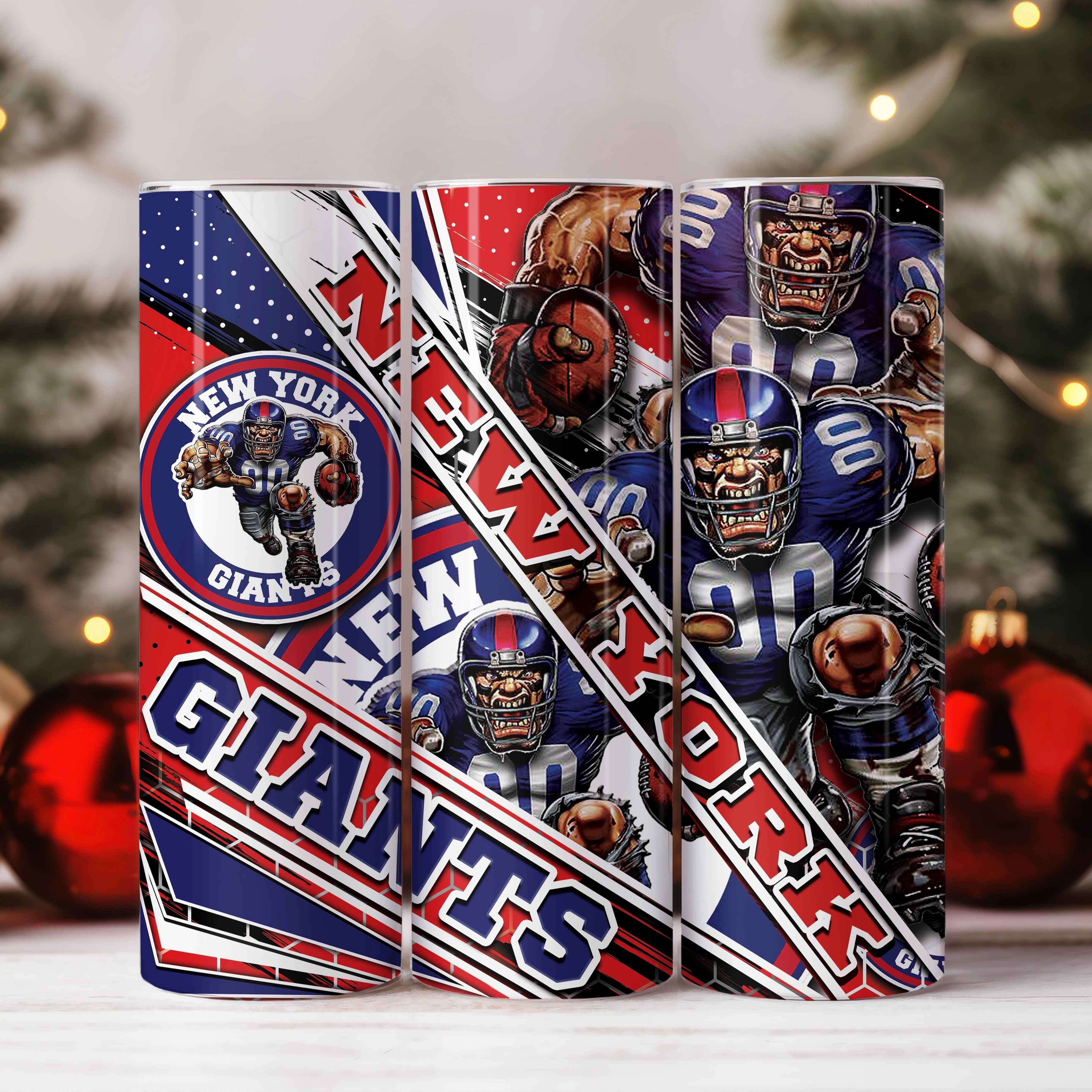 New York Giants Skinny Tumbler • 20 oz Stainless Steel • Drinkware Tumbler