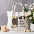 April Bloom & Boot Tote Bag Tote Bag