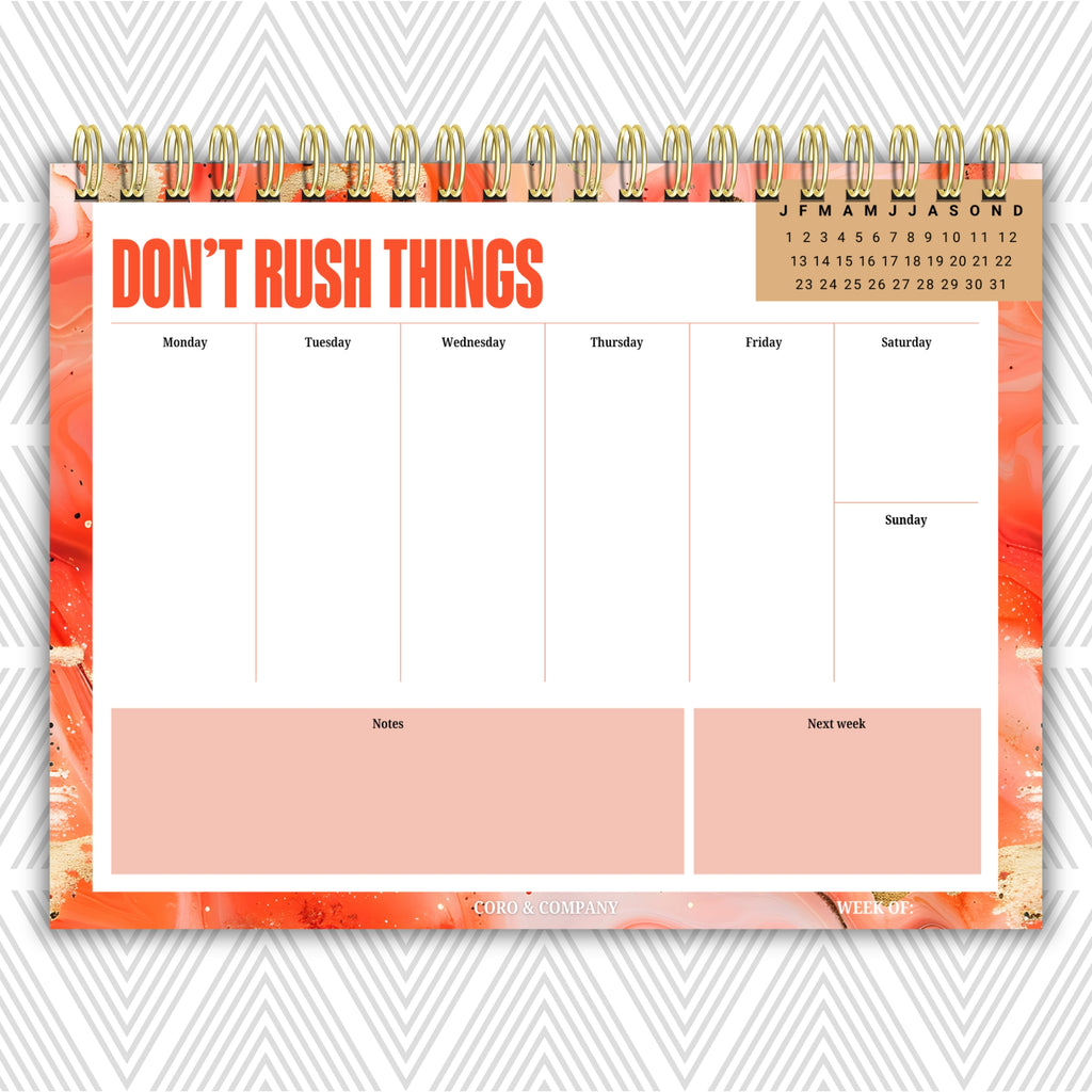 Weekly Desk Planner • 8.5 x 11" - CoRo & Company