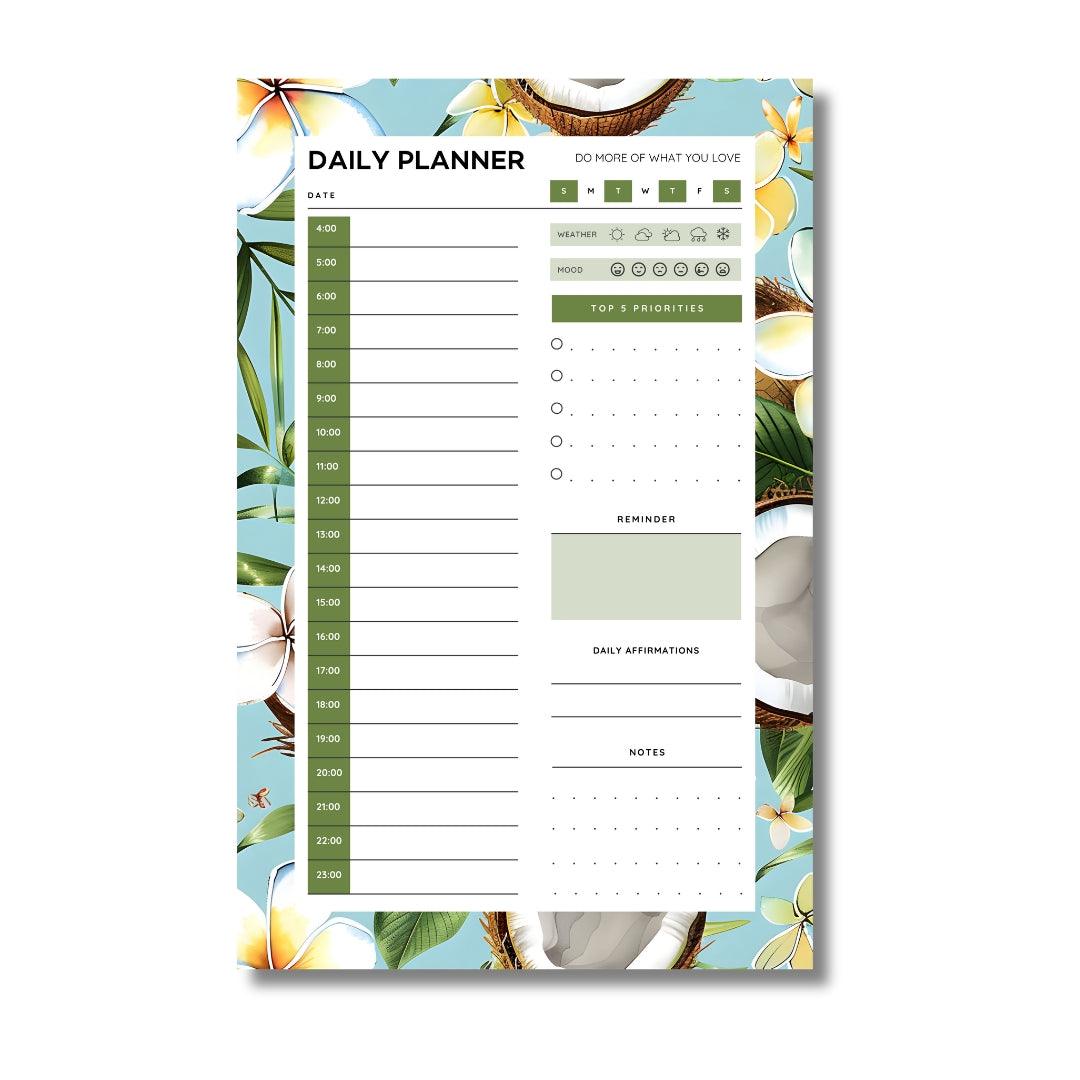 Coconut Island Desktop Daily Planner • 6 x 9"