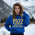 1922 Where the Rhoyals Reside Unisex Sweatshirt Blue Sweater