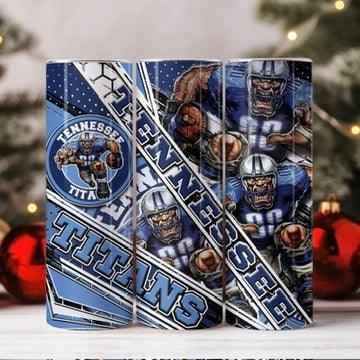 Tennessee Titans Skinny Tumbler • 20 oz Stainless Steel • Drinkware Tumbler