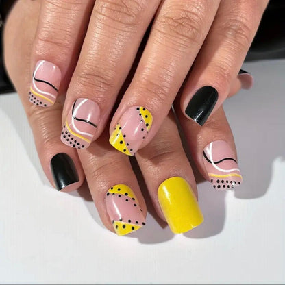 Summer Dots • Yellow Nails • Press-on Nails