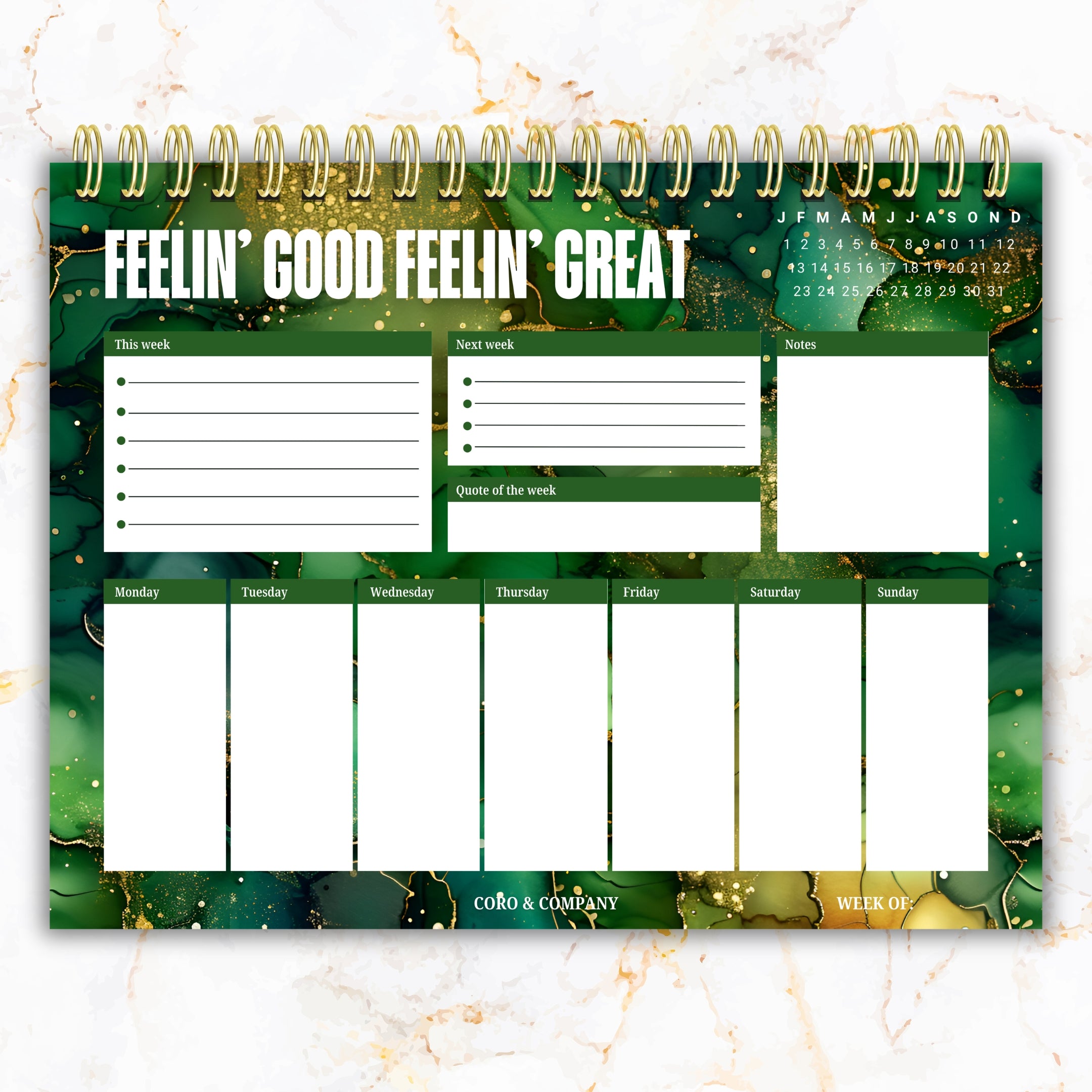 Weekly Desk Planner • 8.5 x 11" Weekly Planner