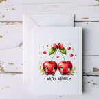 We’re a Pair Cute Cherry Love Greeting Card - 5x7" - CoRo & Company