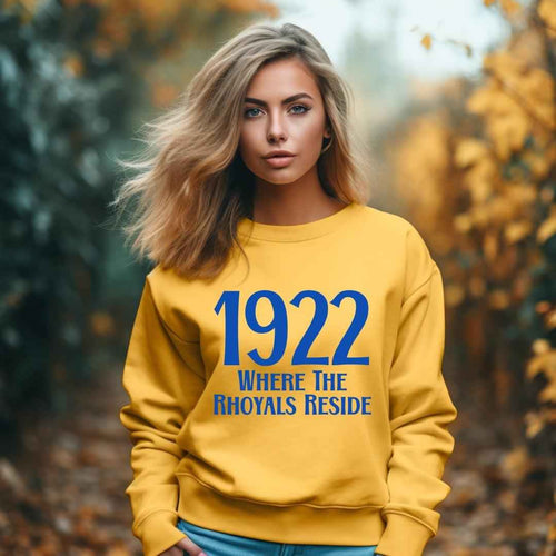 1922 Where the Rhoyals Reside Unisex Sweatshirt Gold Sweater