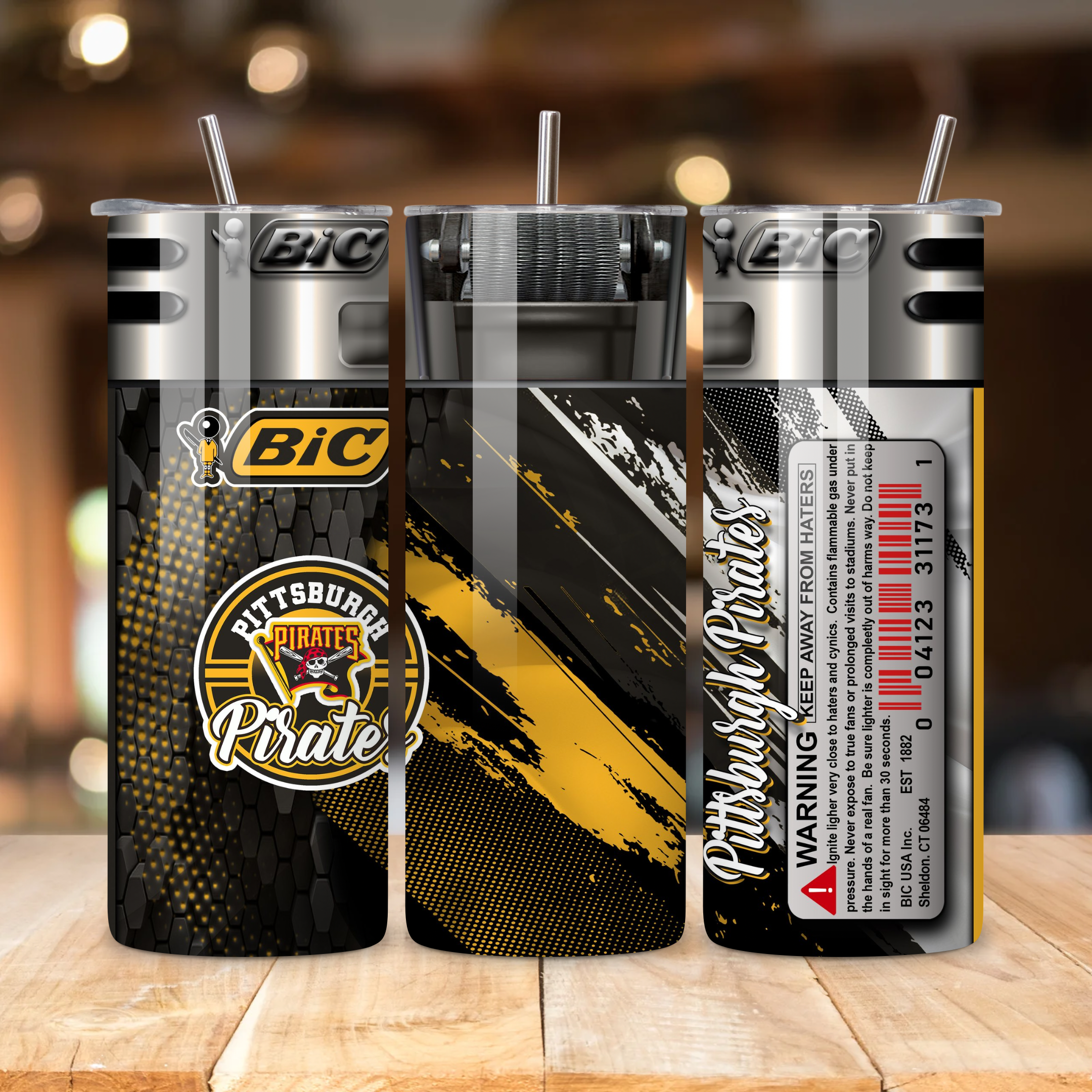 Pittsburg Pirates Skinny Tumbler 20 oz • Baseball Fan Gift Tumbler