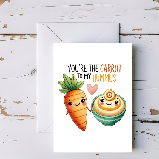 Carrot and Hummus Greeting Card