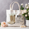 May Bloom & Boot Tote Bag Tote Bag