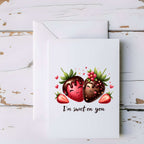 I’m Sweet on You Chocolate Strawberry Greeting Card - 5x7" - CoRo & Company