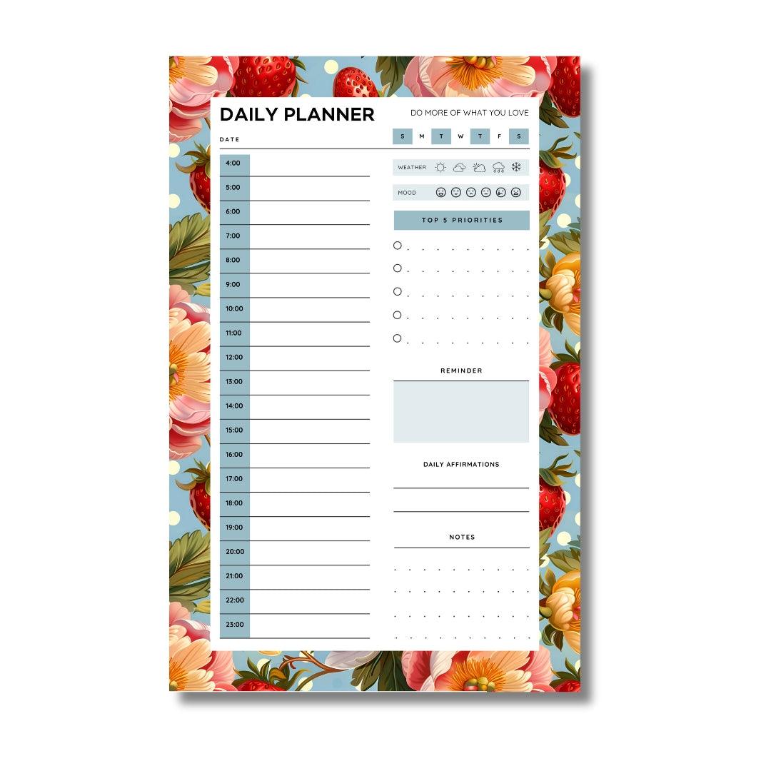 Strawberry Bush Desktop Daily Planner • 6 x 9"