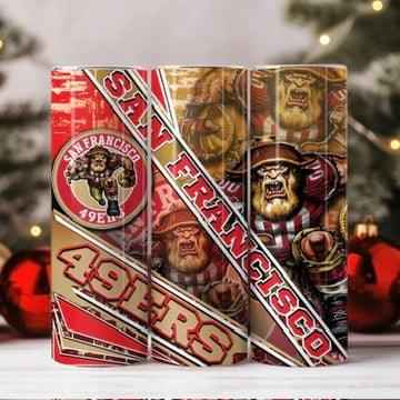 San Francisco 49ers Skinny Tumbler • 20 oz Stainless Steel • Drinkware Tumbler