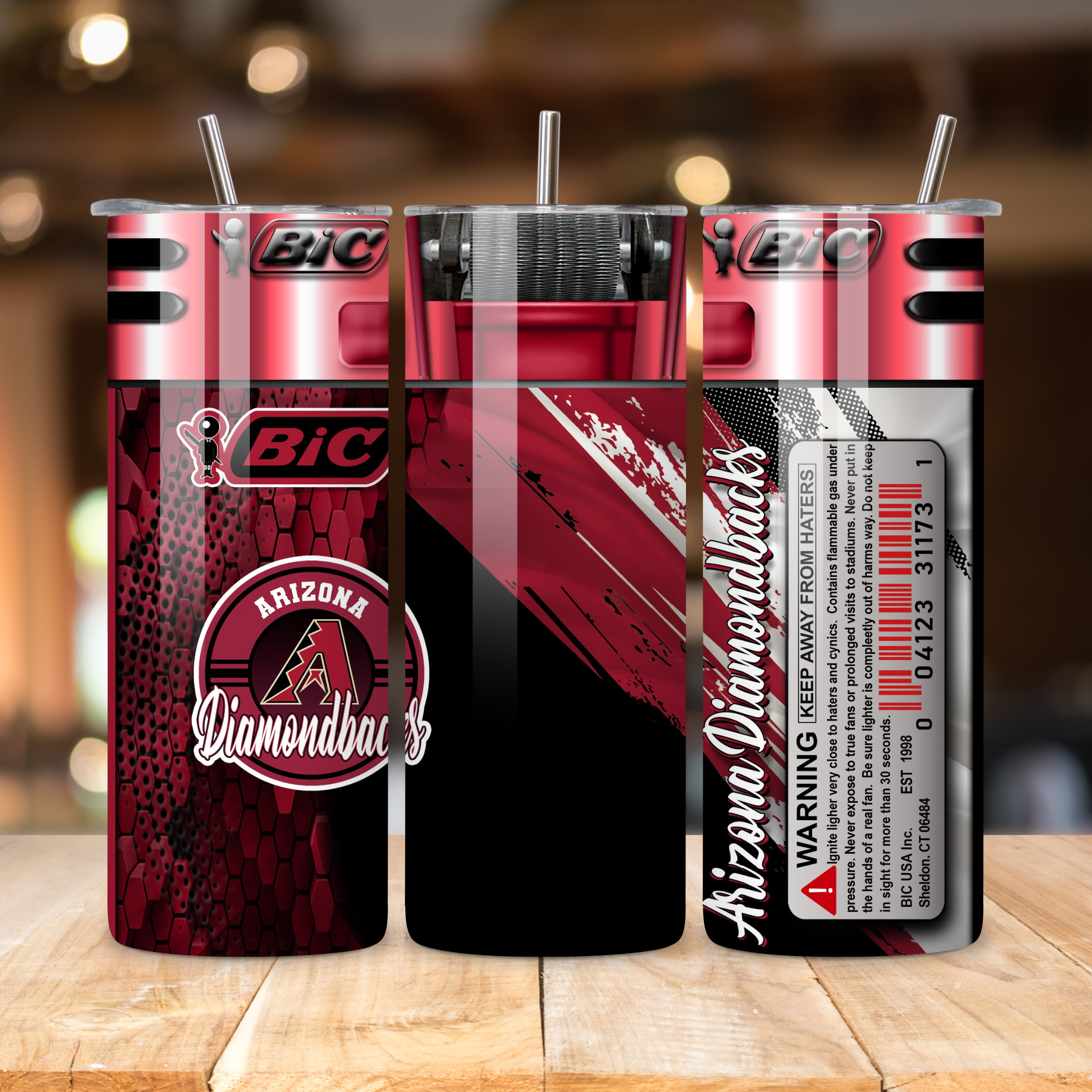 Arizona Diamondbacks Skinny Tumbler 20 oz • Baseball Fan Gift Tumbler