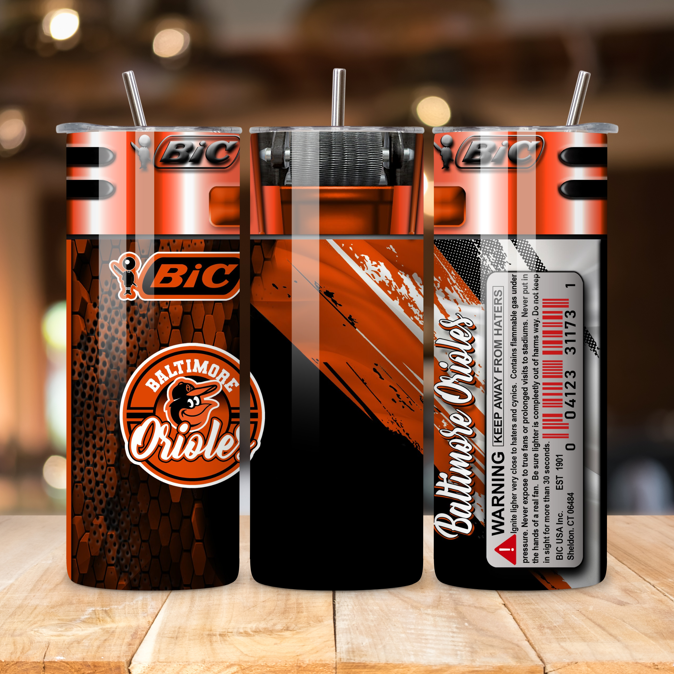 Baltimore Orioles Skinny Tumbler 20 oz • Baseball Fan Gift Tumbler