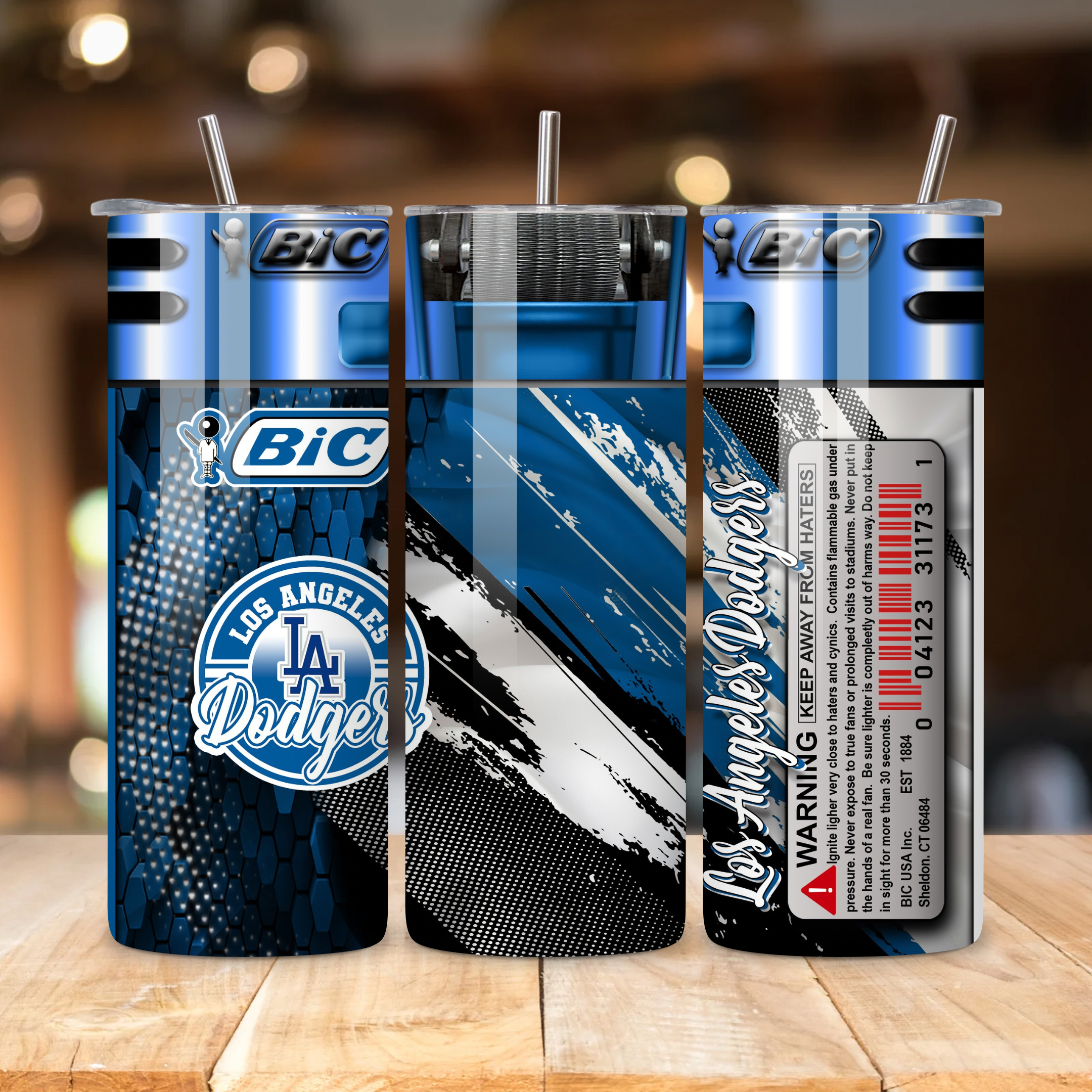 Los Angeles Dodgers Skinny Tumbler 20 oz • Baseball Fan Gift Tumbler
