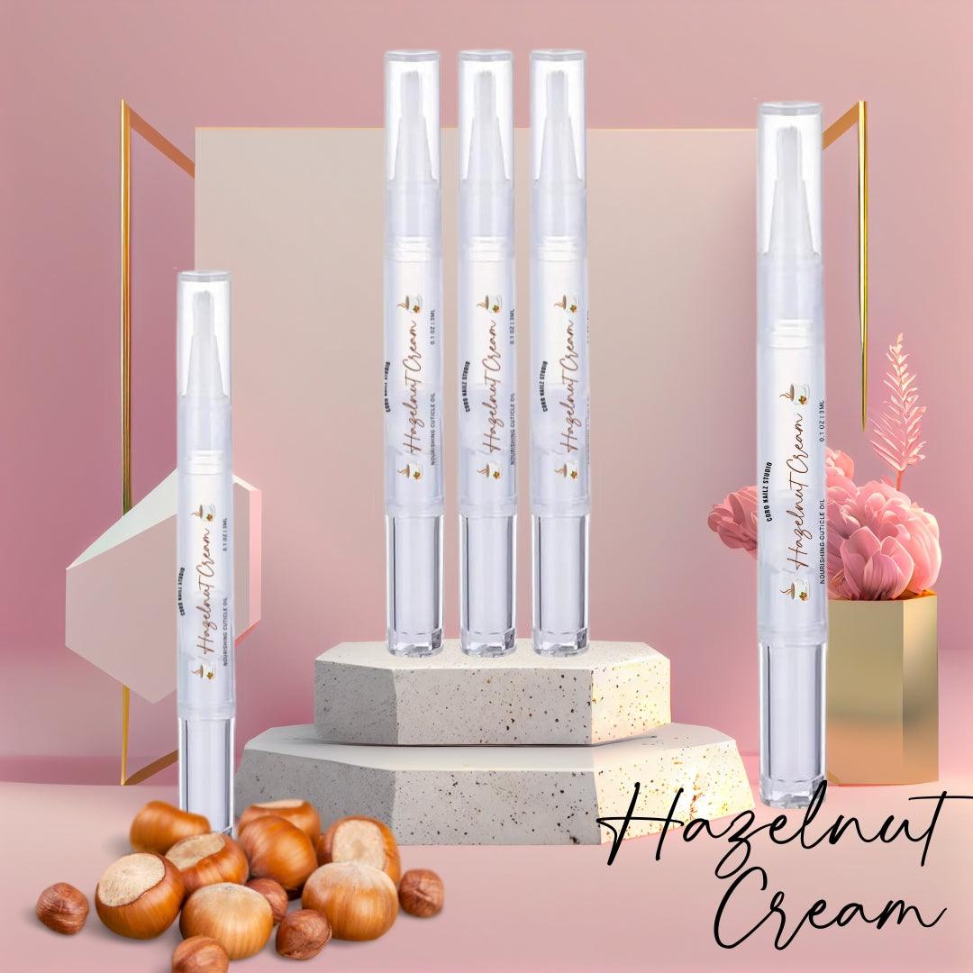 Hazelnut scented cuticle oil pen for strong, healthy nails