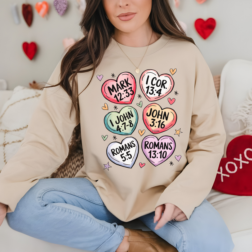 Christian Valentine Sweatshirt Tan Sweater