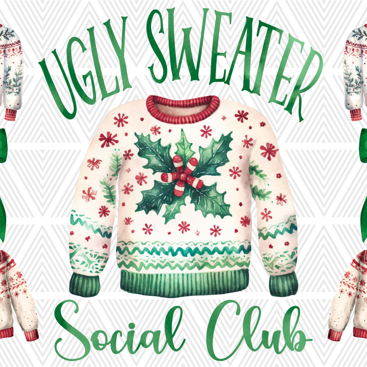 Ugly Sweater Social Club Glass Cup