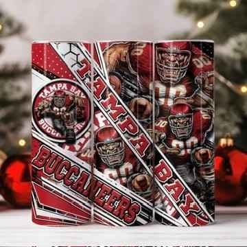 Tampa Bay Buccaneers Skinny Tumbler • 20 oz Stainless Steel • Drinkware Tumbler