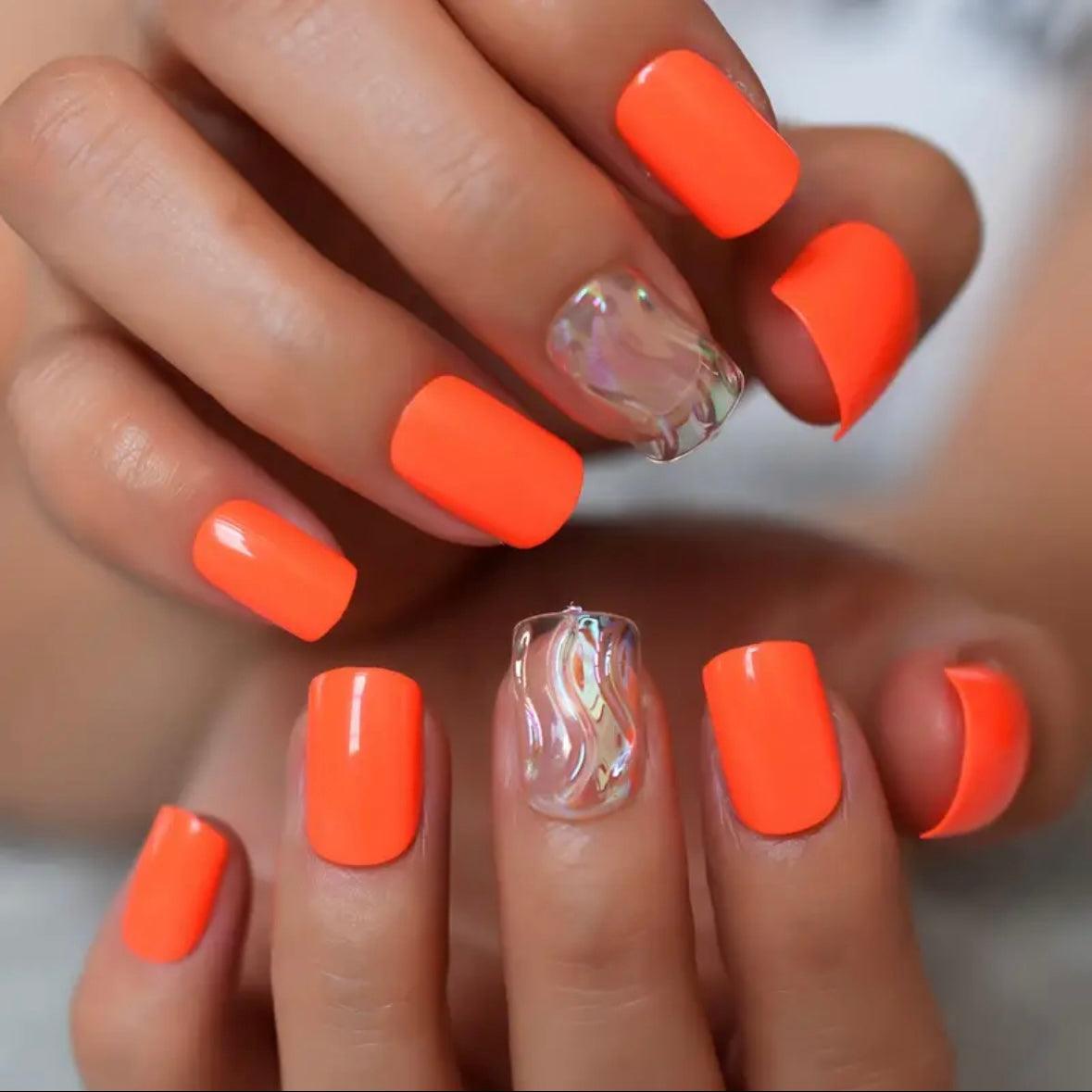 Sunset Chic • Orange Nails • Press-on Nails